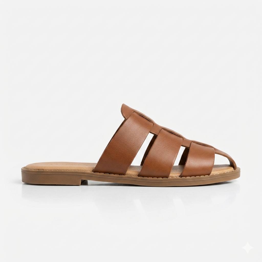 Leather Slide Sandal